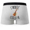 Boxer Homme L'ukulélé c'est la vie – Impression au dos