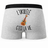 Boxer Homme L'ukulélé c'est la vie – Impression au dos