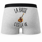 Boxer Homme La basse c'est la vie – Impression au dos