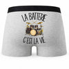 Boxer Homme La batterie c'est la vie – Impression au dos