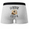 Boxer Homme La broderie c'est la vie – Impression au dos