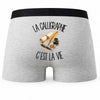 Boxer Homme La calligraphie c'est la vie – Impression au dos