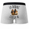 Boxer Homme La chorale c'est la vie – Impression au dos