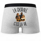 Boxer Homme La chorale c'est la vie – Impression au dos