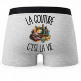 Boxer Homme La couture c'est la vie – Impression au dos