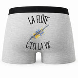 Boxer Homme La flûte c'est la vie – Impression au dos