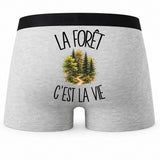 Boxer Homme La forêt c'est la vie – Impression au dos