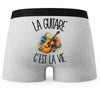 Boxer Homme La guitare c'est la vie – Impression au dos