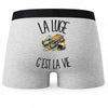 Boxer Homme La luge c'est la vie – Impression au dos