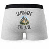 Boxer Homme La montagne c'est la vie – Impression au dos