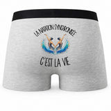 Boxer Homme La natation synchronisée c'est la vie – Impression au dos
