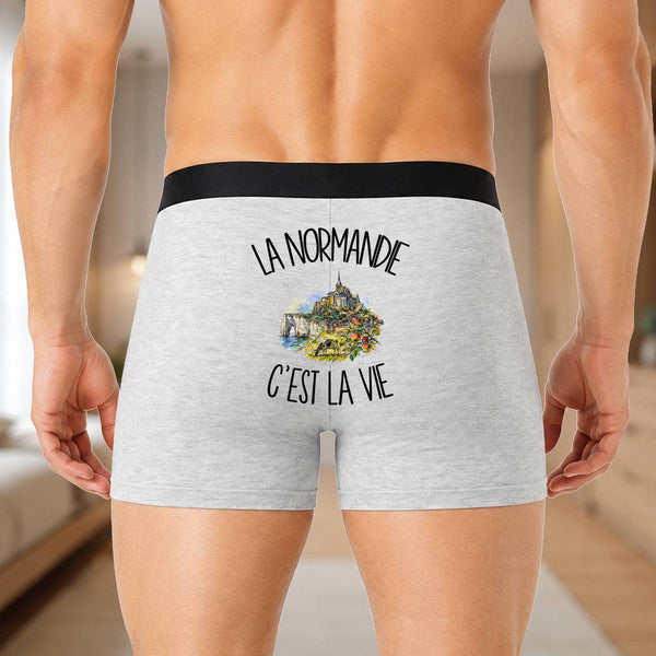 Boxer Homme La Normandie c'est la vie – Impression au dos
