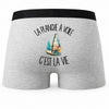Boxer Homme La planche à voile c'est la vie – Impression au dos