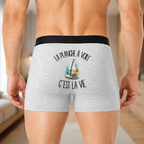 Boxer Homme La planche à voile c'est la vie – Impression au dos