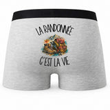 Boxer Homme La randonnée c'est la vie – Impression au dos