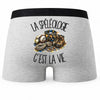 Boxer Homme La spéléologie c'est la vie – Impression au dos