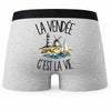 Boxer Homme La Vendée c'est la vie – Impression au dos