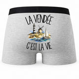 Boxer Homme La Vendée c'est la vie – Impression au dos