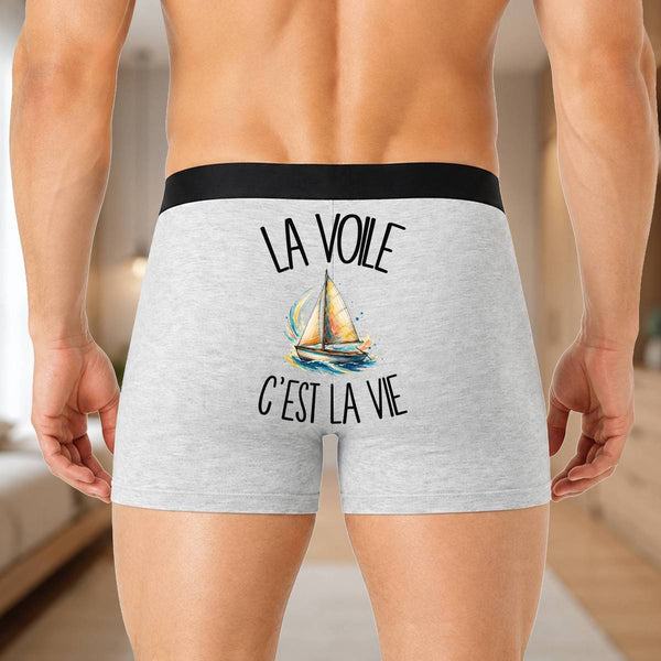 Boxer Homme La voile c'est la vie – Impression au dos