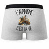 Boxer Homme L'alpinisme c'est la vie – Impression au dos