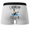 Boxer Homme L'aquagym c'est la vie – Impression au dos
