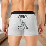Boxer Homme L'aviron c'est la vie – Impression au dos