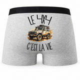 Boxer Homme Le 4x4 c'est la vie – Impression au dos
