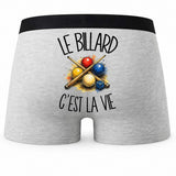 Boxer Homme Le billard c'est la vie – Impression au dos