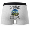 Boxer Homme Le bivouac c'est la vie – Impression au dos