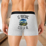 Boxer Homme Le bivouac c'est la vie – Impression au dos