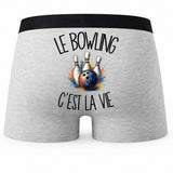Boxer Homme Le bowling c'est la vie – Impression au dos