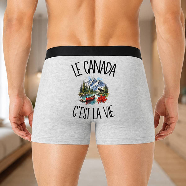 Boxer Homme Le Canada c'est la vie – Impression au dos
