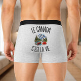 Boxer Homme Le Canada c'est la vie – Impression au dos