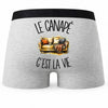 Boxer Homme Le canapé c'est la vie – Impression au dos