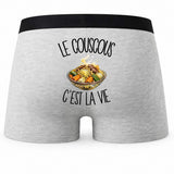Boxer Homme Le couscous c'est la vie – Impression au dos
