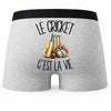 Boxer Homme Le cricket c'est la vie – Impression au dos