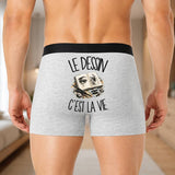 Boxer Homme Le dessin c'est la vie – Impression au dos