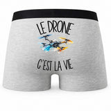 Boxer Homme Le drone c'est la vie – Impression au dos