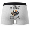 Boxer Homme Le fitness c'est la vie – Impression au dos