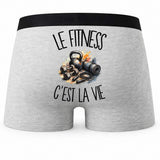 Boxer Homme Le fitness c'est la vie – Impression au dos