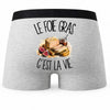 Boxer Homme Le foie gras c'est la vie – Impression au dos