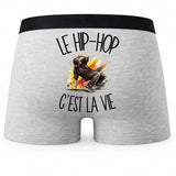Boxer Homme Le hip-hop c'est la vie – Impression au dos