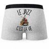 Boxer Homme Le jazz c'est la vie – Impression au dos