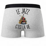 Boxer Homme Le jazz c'est la vie – Impression au dos