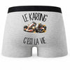 Boxer Homme Le karting c'est la vie – Impression au dos