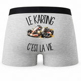 Boxer Homme Le karting c'est la vie – Impression au dos