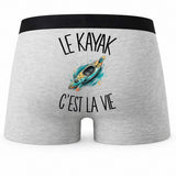 Boxer Homme Le kayak c'est la vie – Impression au dos