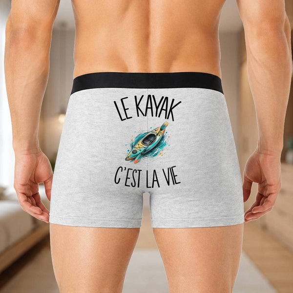 Boxer Homme Le kayak c'est la vie – Impression au dos