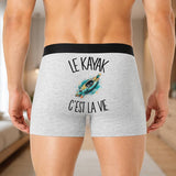 Boxer Homme Le kayak c'est la vie – Impression au dos