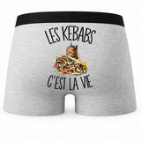 Boxer Homme Les kebabs c'est la vie – Impression au dos